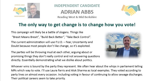 The only way to get change is to change how you vote!